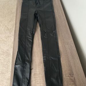 Brand new black Zara leather leggings